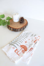 Forest Floor Tea Towel – Botanical Watercolor Kitchen Linen