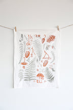 Forest Floor Tea Towel – Botanical Watercolor Kitchen Linen