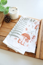 Forest Floor Tea Towel – Botanical Watercolor Kitchen Linen
