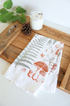 Forest Floor Tea Towel – Botanical Watercolor Kitchen Linen