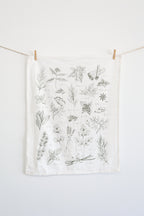 Kitchen Herbs Tea Towel – Watercolor Botanical Kitchen Linen