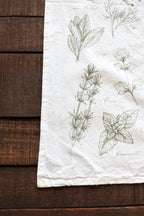 Kitchen Herbs Tea Towel – Watercolor Botanical Kitchen Linen