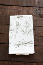 Kitchen Herbs Tea Towel – Watercolor Botanical Kitchen Linen