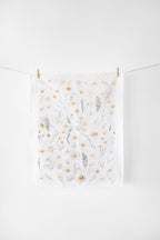 Flower Garden Tea Towel – Watercolor Print, 100% Cotton | Made in USA by Highland Ridge Decor