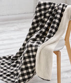 Chunky Fringe Sherpa Throw Blanket | Ultra-Soft Fleece Mink 52" x 72"