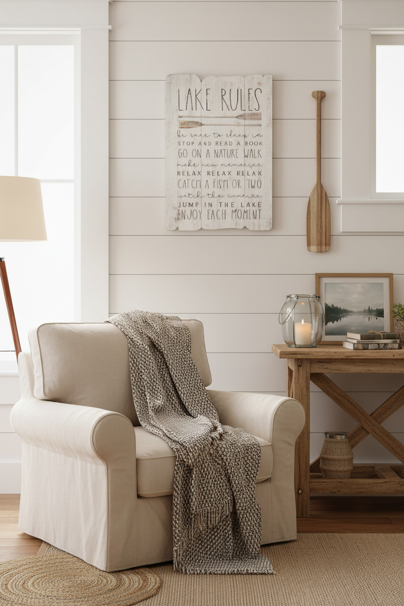 Lake Rules Living Room