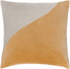 Laken Velvet Lumbar & Square Pillow Cover | Camel & Peach | Cotton Velvet