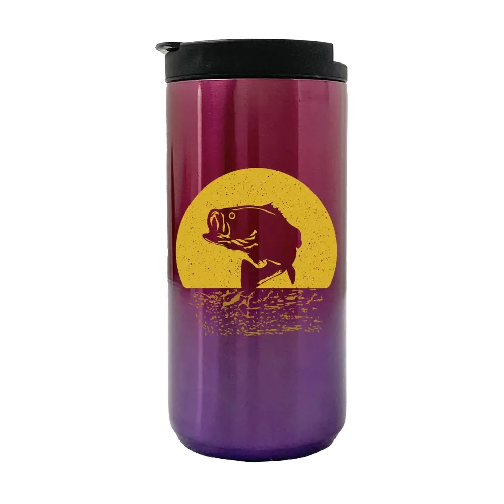 Bass Fishing 14oz Insulated Tumbler | Gift for Fishermen