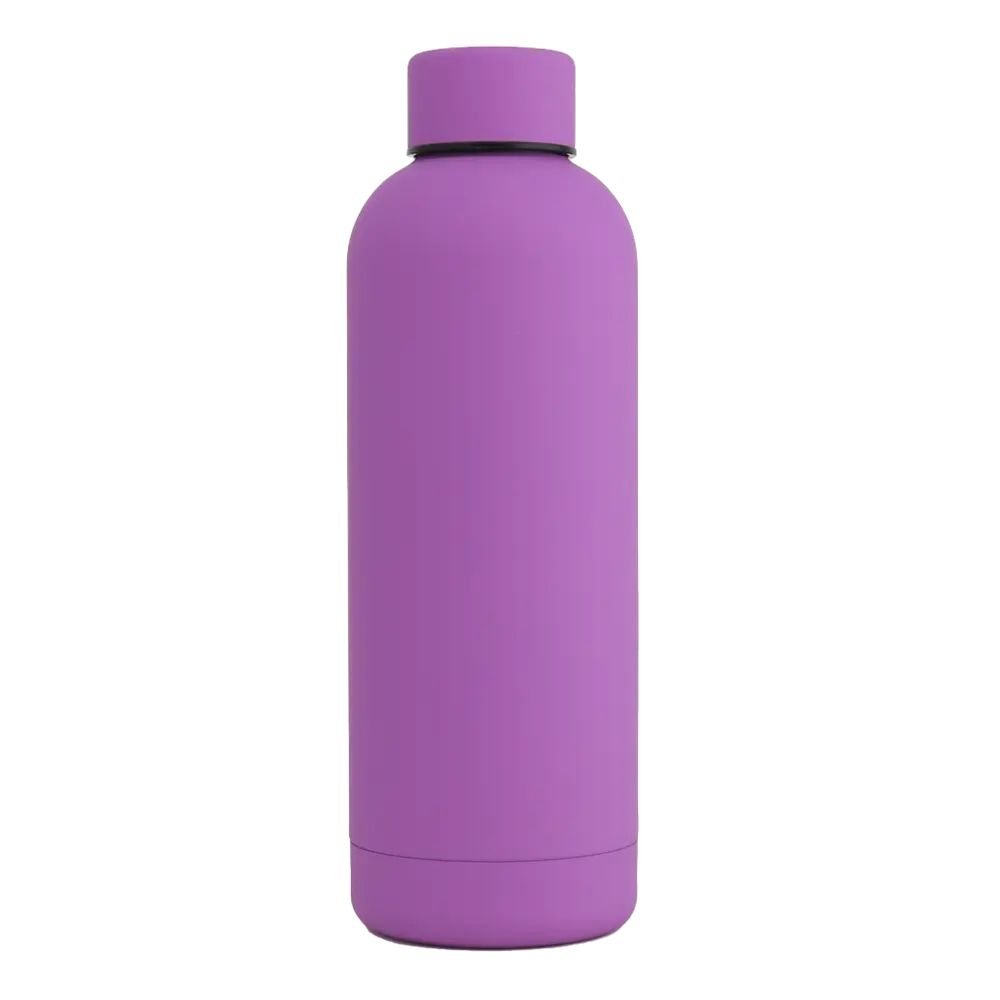 17oz Insulated Stainless Steel Water Bottle | Rubber-Coated Vacuum Flask