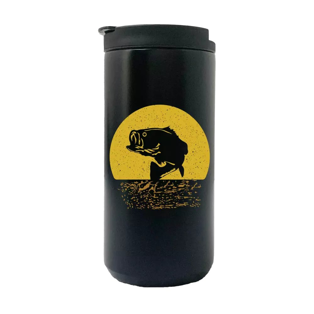Bass Fishing 14oz Insulated Tumbler | Gift for Fishermen