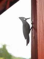 Woodpecker Metal Bird Statue | Plasma Cut Steel Garden & Fence Decor