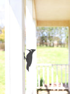 Woodpecker Metal Bird Statue | Plasma Cut Steel Garden & Fence Decor