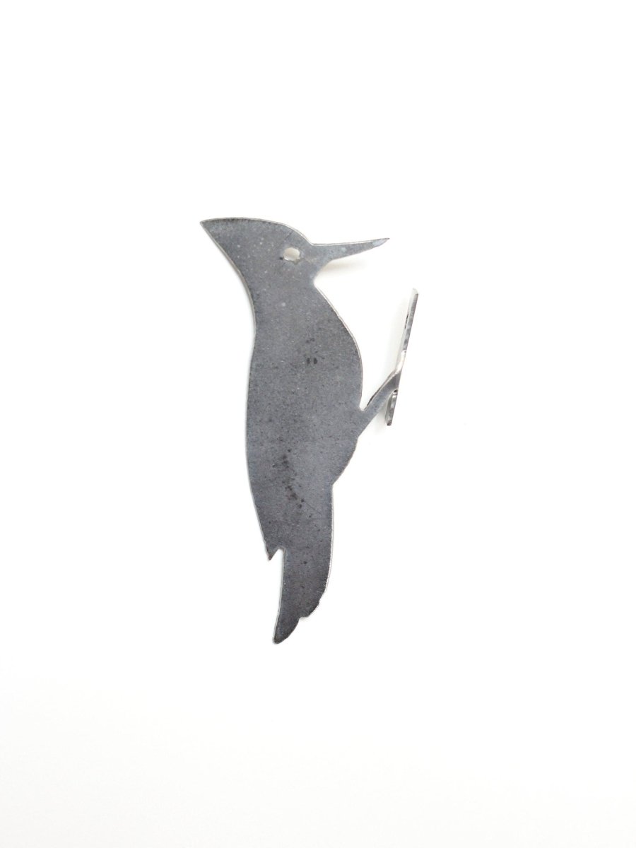 Woodpecker Metal Bird Statue | Plasma Cut Steel Garden & Fence Decor