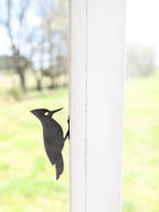 Woodpecker Metal Bird Statue | Plasma Cut Steel Garden & Fence Decor