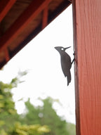 Woodpecker Metal Bird Statue | Plasma Cut Steel Garden & Fence Decor