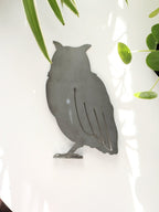 Metal Owl Garden Statue – Handmade Plasma Cut Steel, 11.5" Outdoor Decor