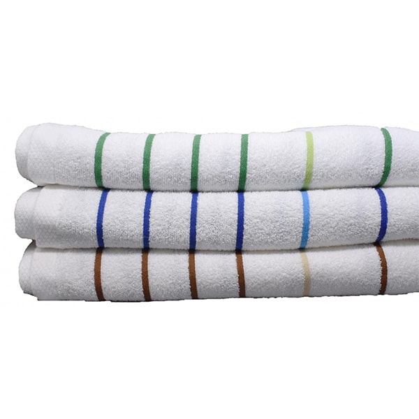 Pool Towel Set of 3 – Striped Beach & Hotel Towels 35x70