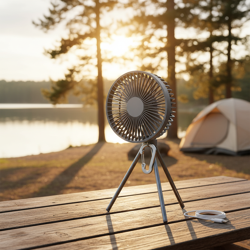 Portable Camping Fan LakPortable Camping Fan for Lakeside Camping and Outdoor Relaxationeside Lifestyle