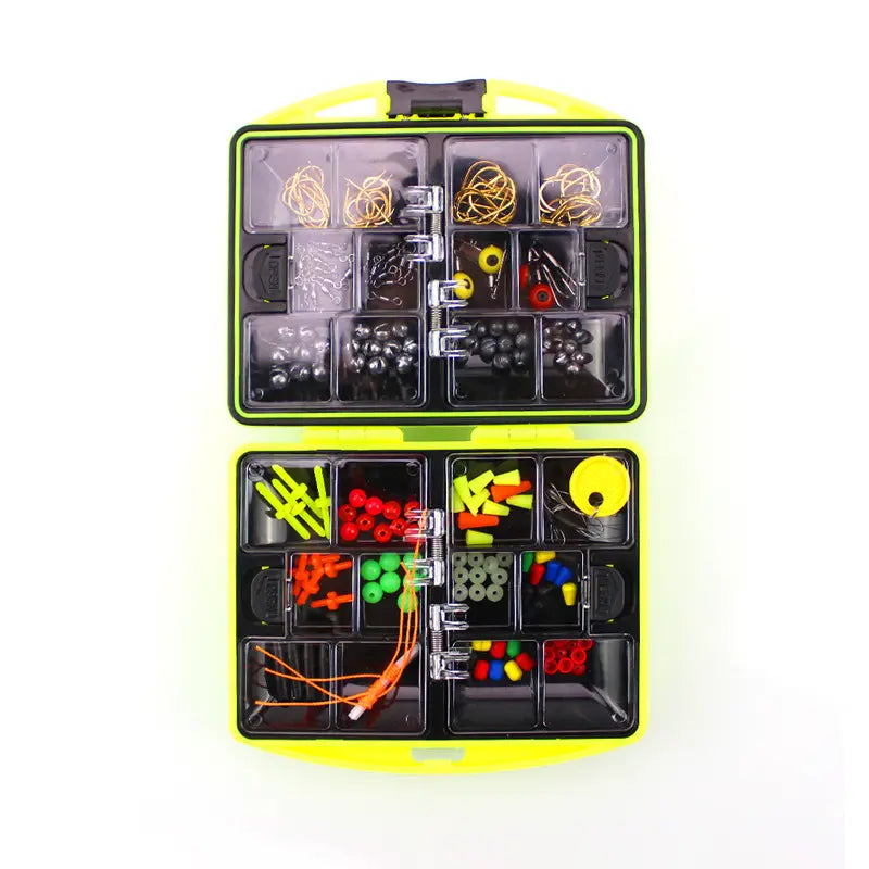184-Piece Fishing Tackle Box Set – 24-Compartment Organizer with Hooks, Weights & More