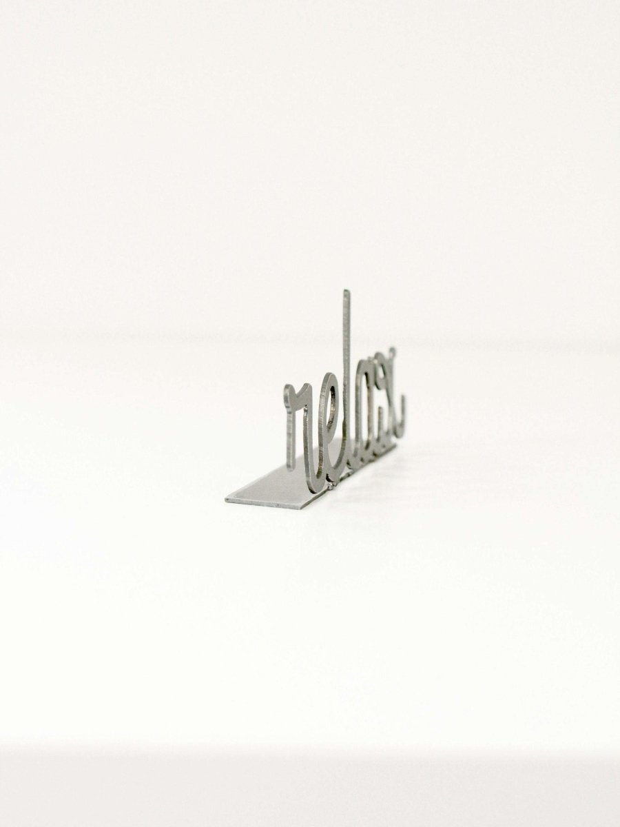 Relax Metal Word Sign | Plasma Cut Steel Desk & Wall Decor