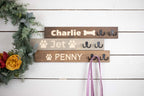 Horizontal Personalized Leash Holder, Engraved Backpack Hook, Customizable Coat Hook,-2