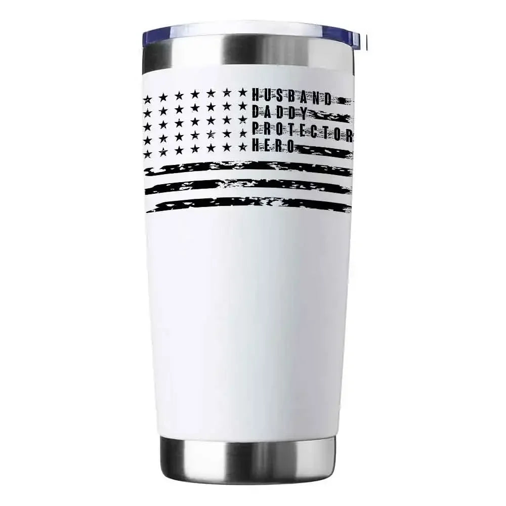 American Dad Flag Patriotic 20oz Tumbler | Father's Day & 4th of July Gift