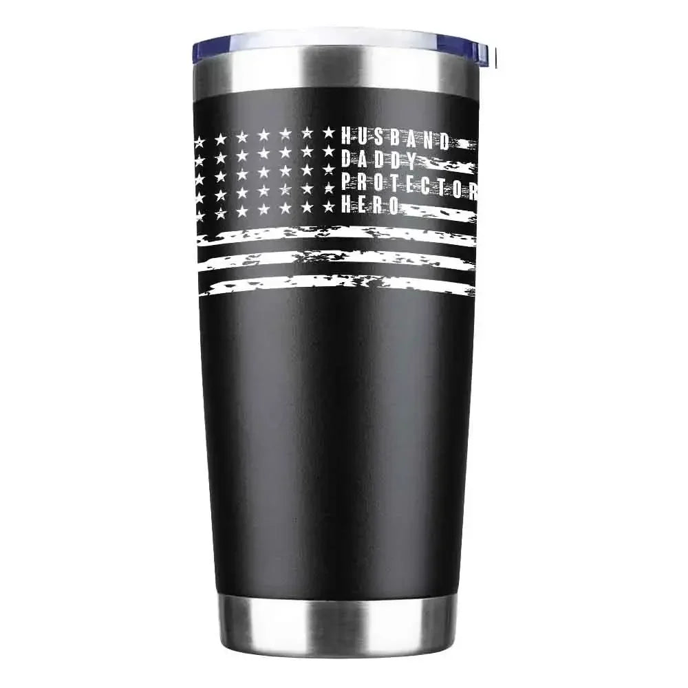 American Dad Flag Patriotic 20oz Tumbler | Father's Day & 4th of July Gift