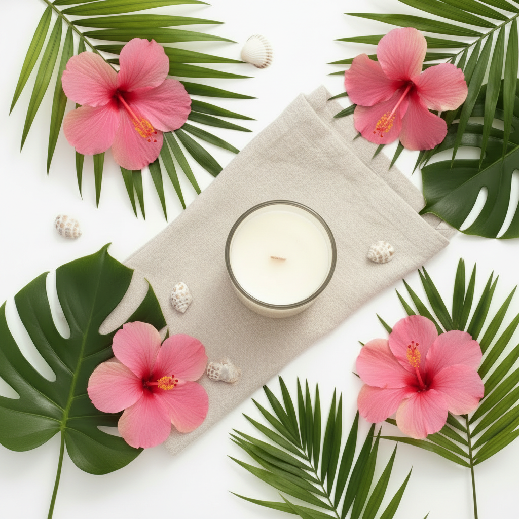 Tropical flat lay