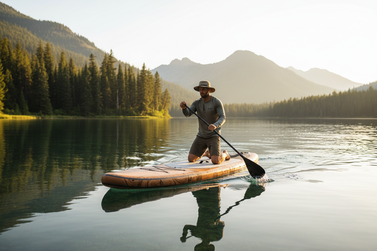 Woodgrain Voyager SUP Lifestyle